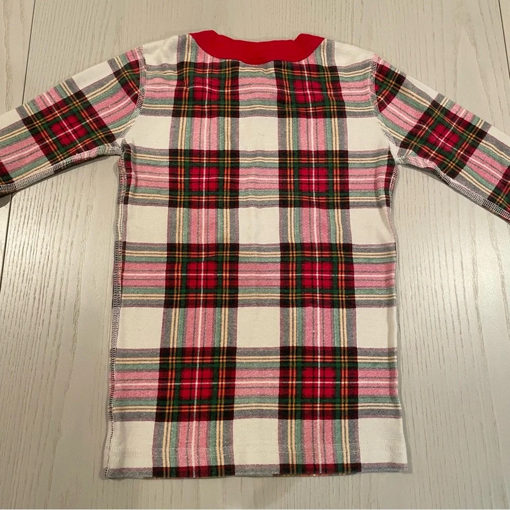 Hanna Andersson HannaJams Long John Pajama Set (Family Holiday Plaid) Size 110 5